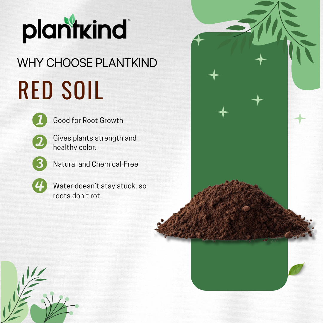 PLANTKIND Plain Red Soil | Potting Mix | Pack of 1 | 2kg