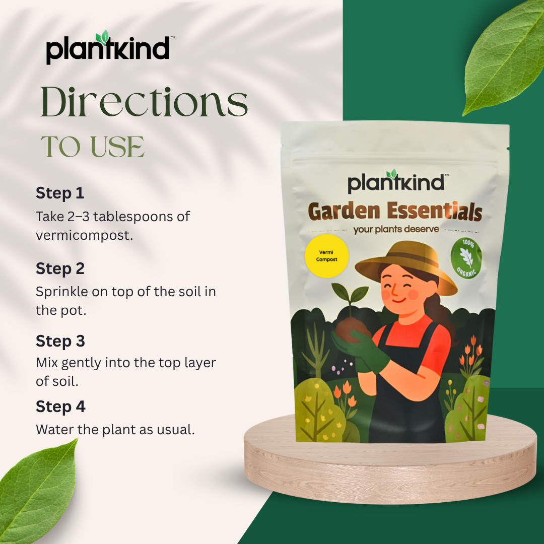 PLANTKIND Vermicompost for Plants  Organic Manure Fertilizer (Powder) | Organic | Zero Chemical | Pack of 1