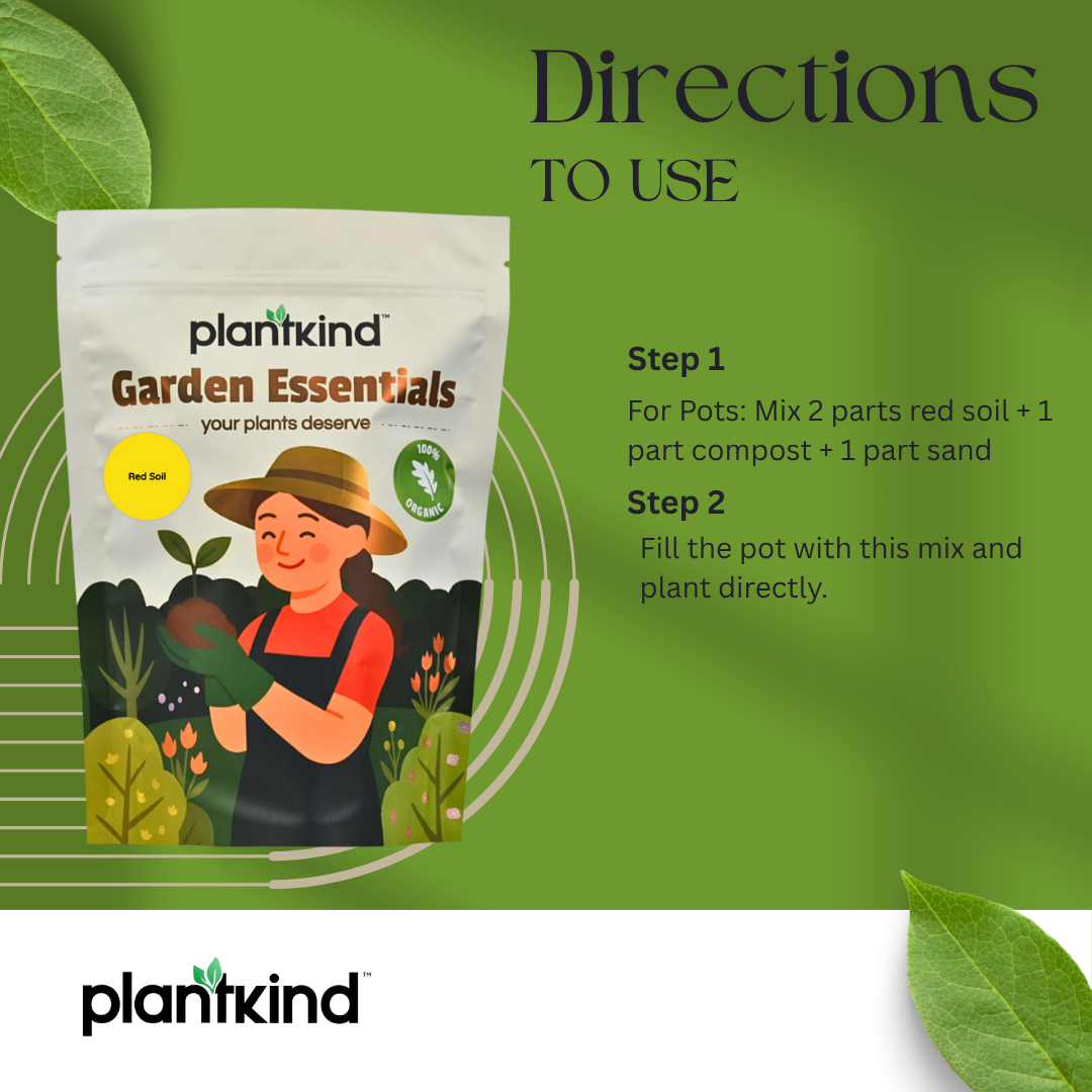 PLANTKIND Plain Red Soil | Potting Mix | Pack of 1 | 2kg