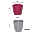 Plantkind Divinity Plastic 4 inch Pot | Plastic Pot | Pack Of 1