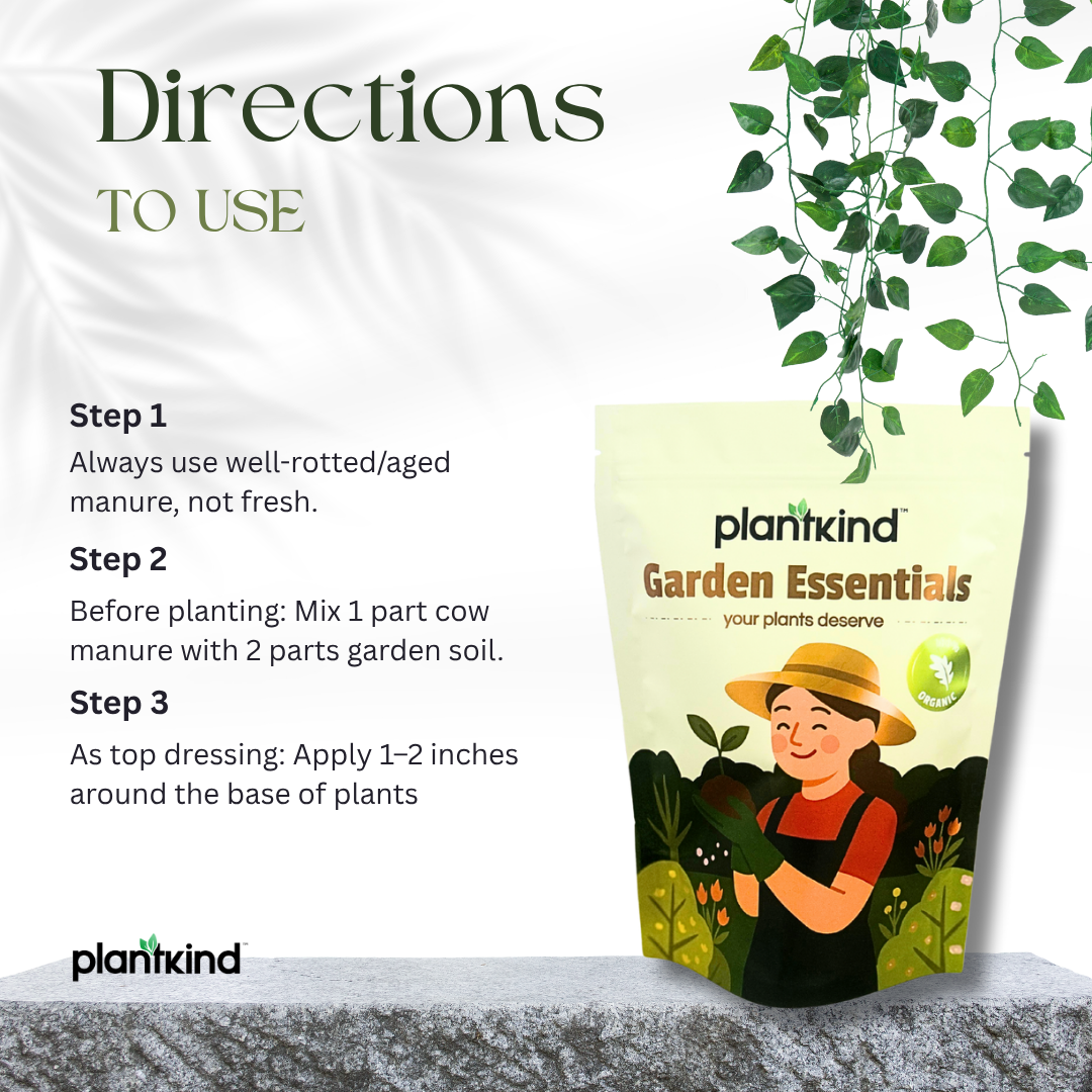 PLANTKIND Cow Manure | Fetilizer | Organic | Pack of 1