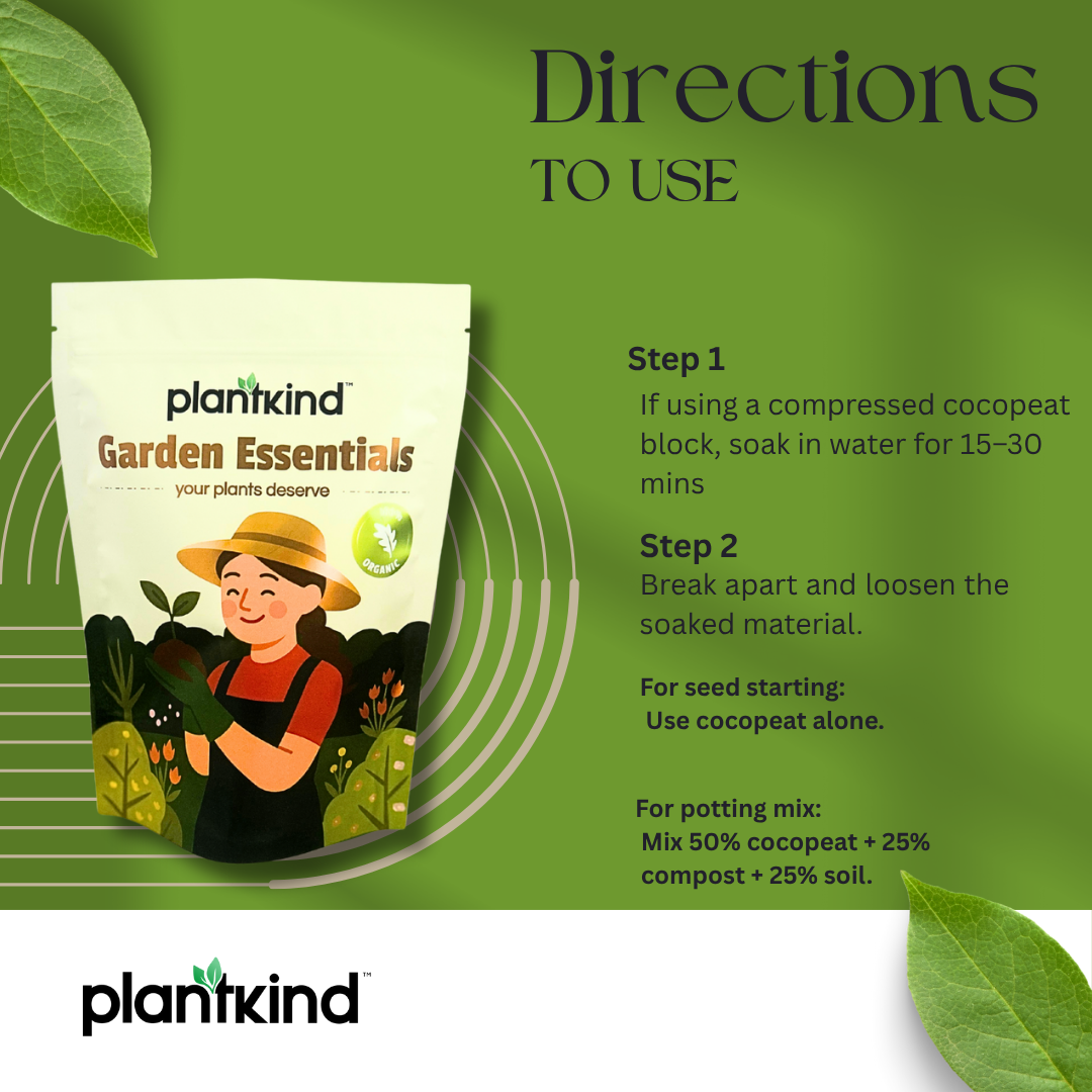 PLANTKIND Cocopeat | Potting Mixture | Pack Of 1 | 500g