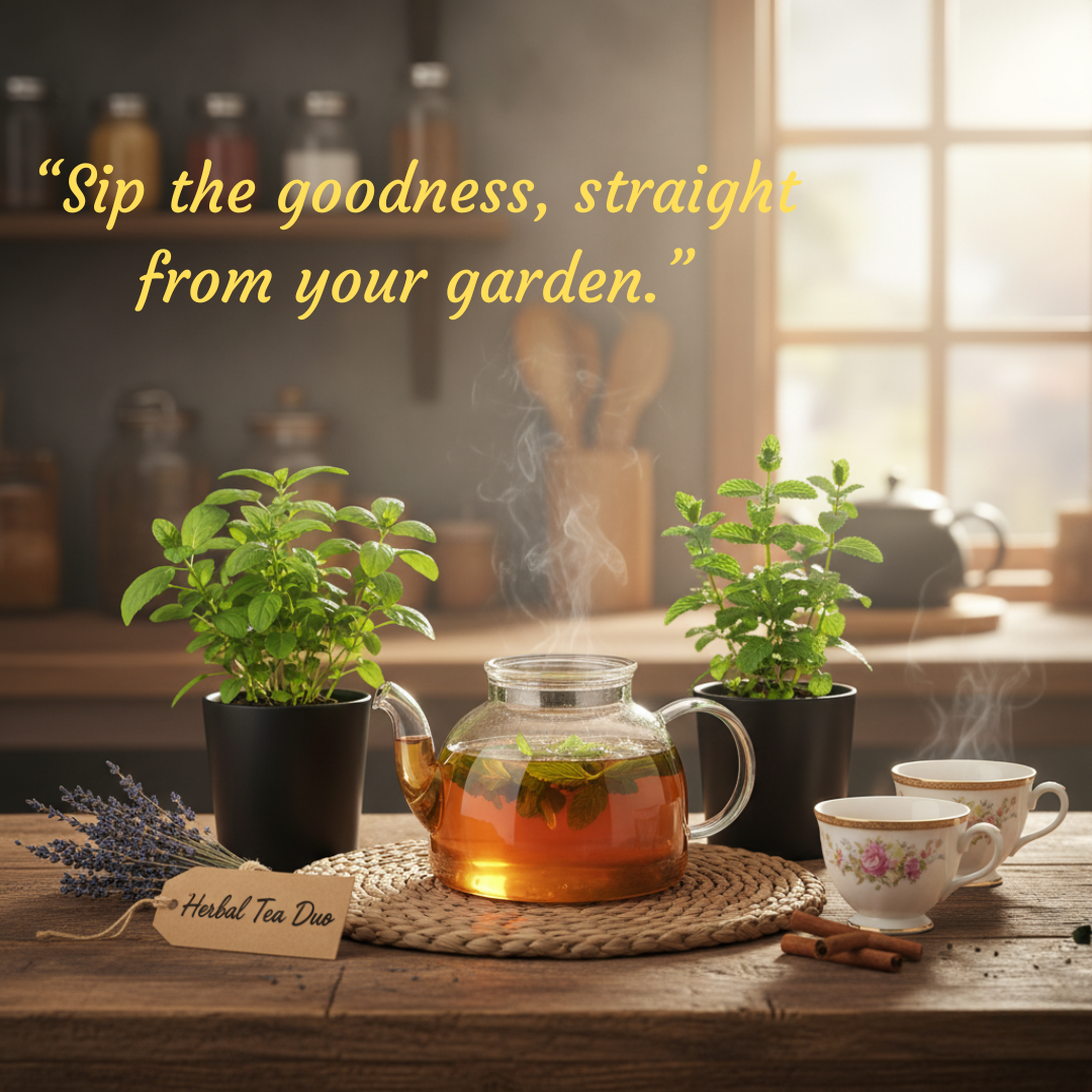 Herbal Tea Duo |Aromatic Herbs| Pack of 2 plants