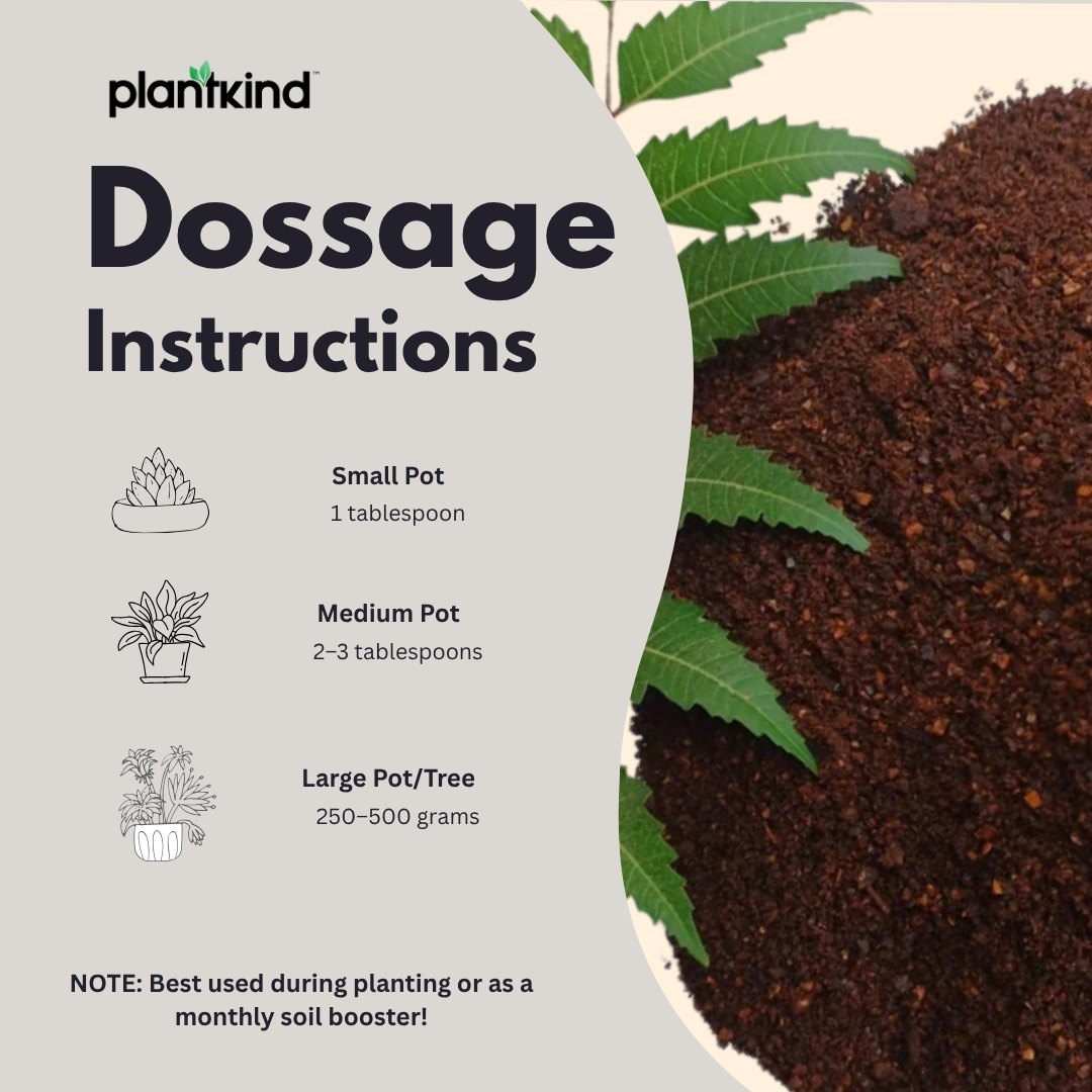 PLANTKIND  Neem cake powder | Organic Fertilizer | Pack of 1 | 1kg