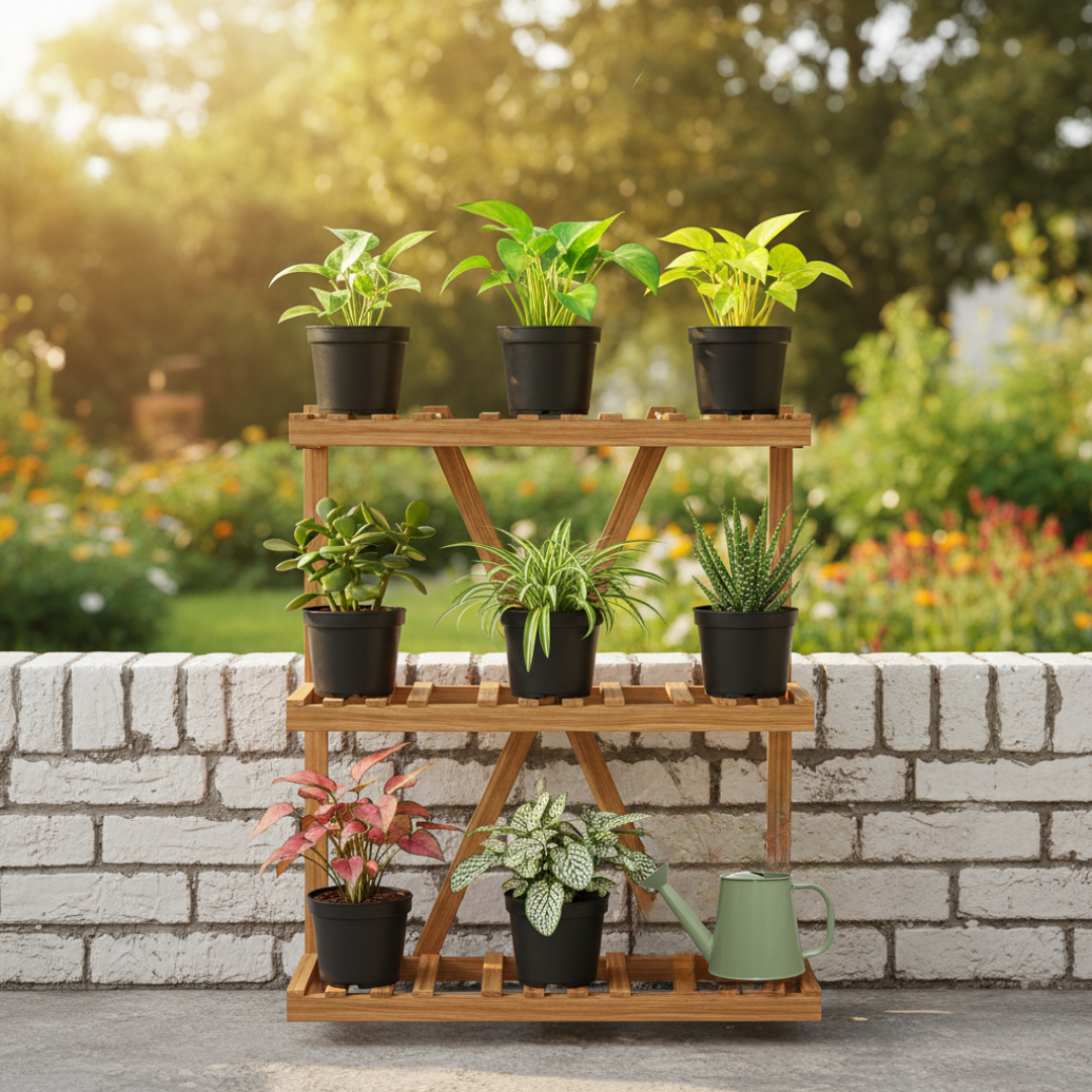 Eco Delight Gift Set & Mini Decor Combo | Set of 8 Plants(Small)