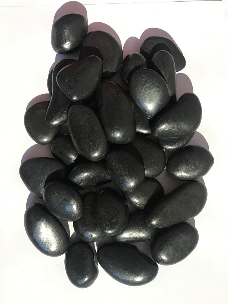 Black Polished Pebbles | 1 Kg