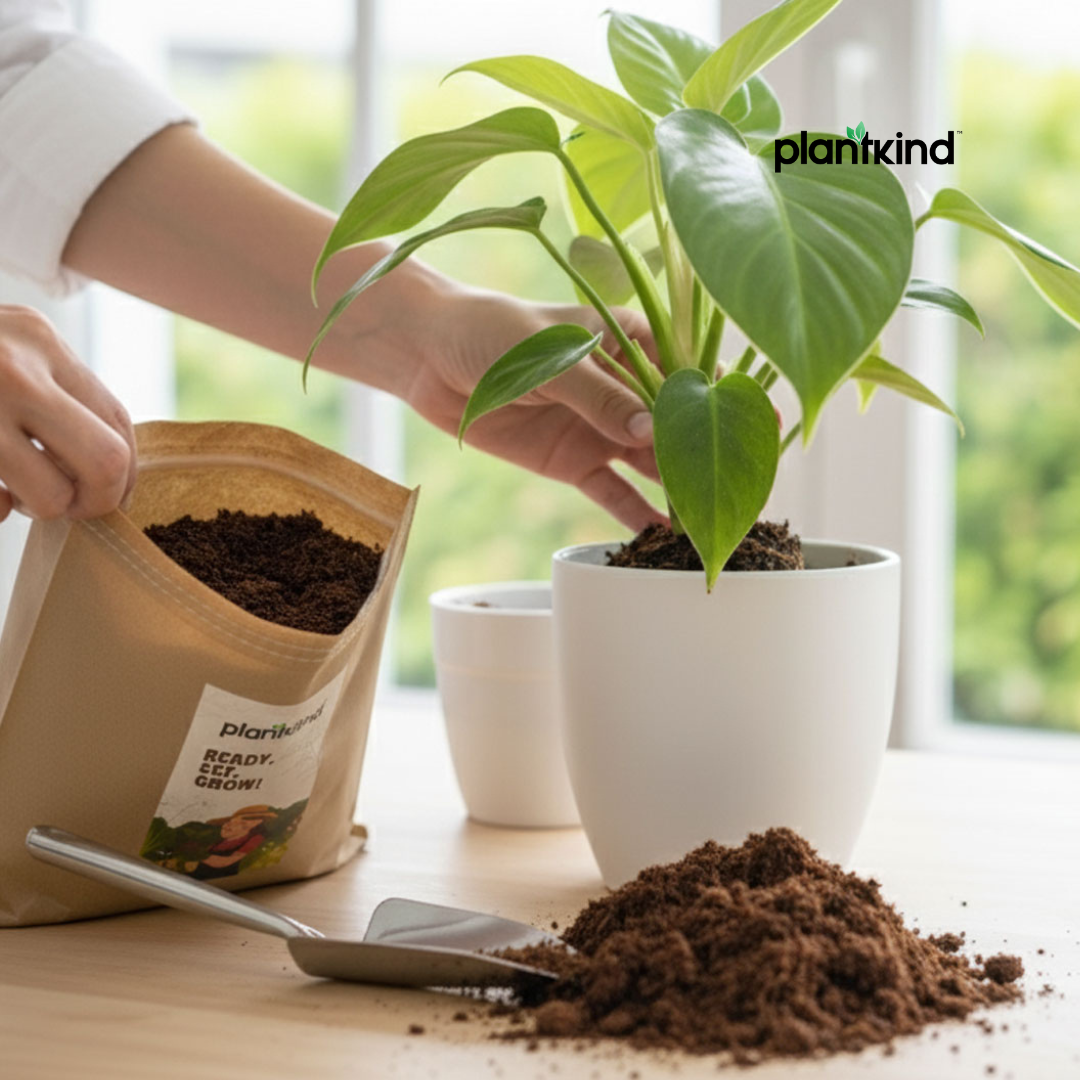 Plantkind Cocopeat Powder | Natural Coconut Coir | Ideal for Soil Aeration & Root Support | Reusable Pack| 1Kg