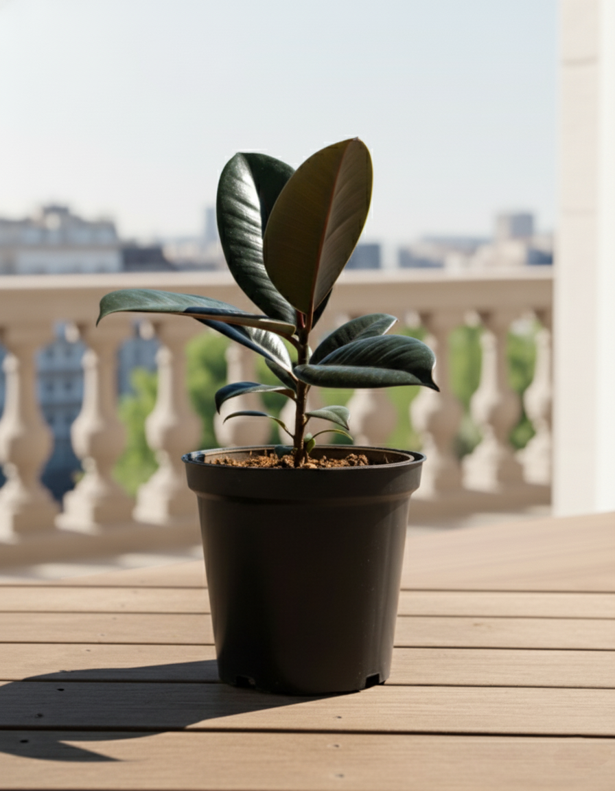 Rubber Plant| N-Black Rubber Plant | Plant for Indoor and outdoor | 1 Live Plant