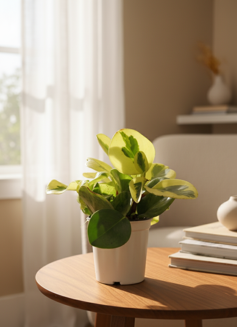 Peperomia Obtusifolia Variegated Plant | Air Purifying Plant| Indoor Plant | 1 Live Plant | Small