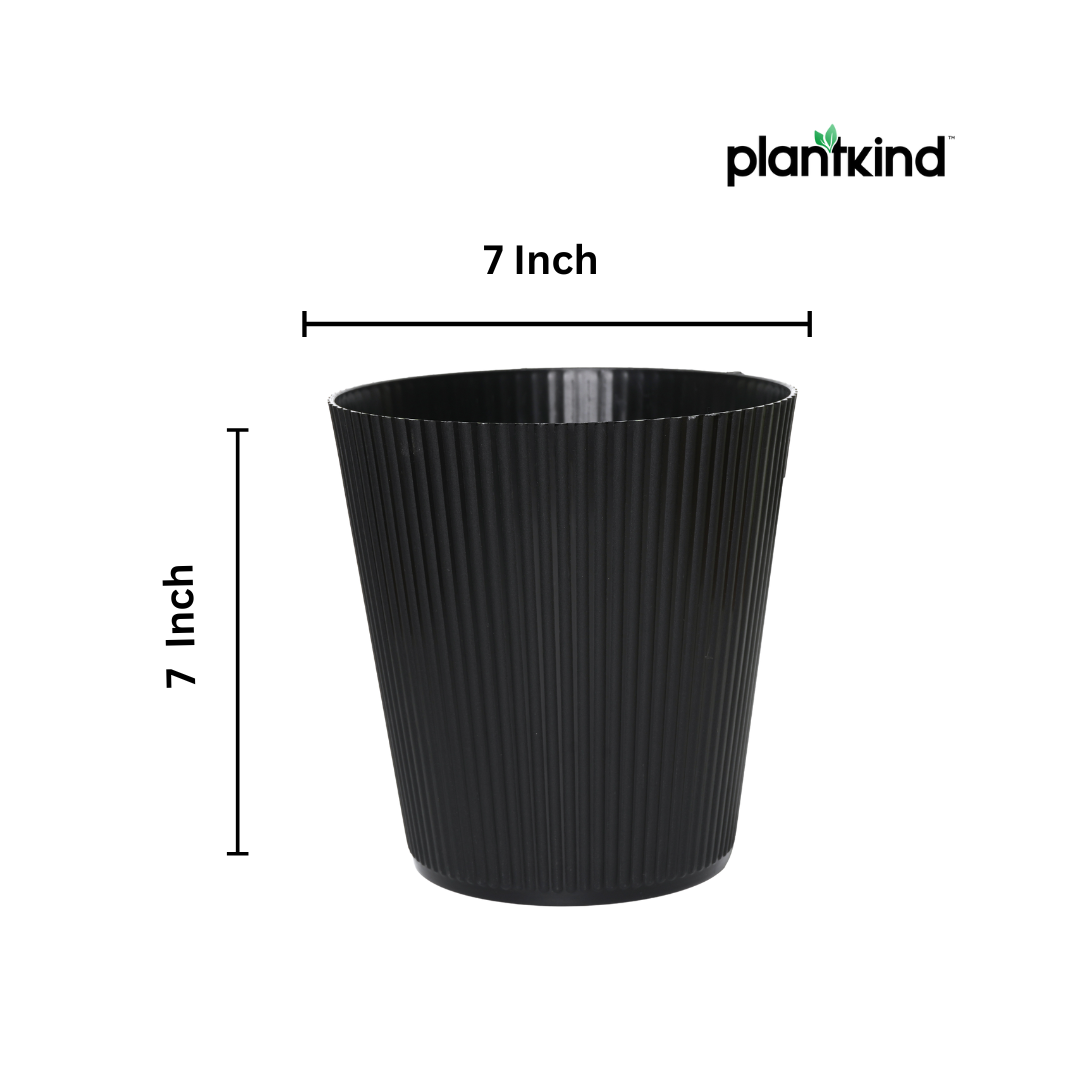 Plantkind Strip Plastic Pot 7 Inch | Gardening Pots | Pack of 1