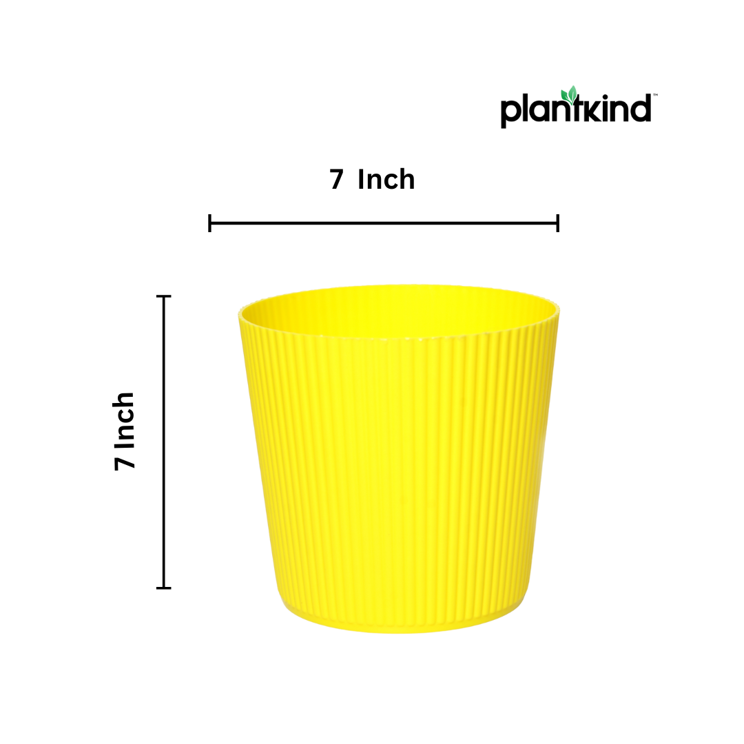Plantkind Strip Plastic Pot 7 Inch | Gardening Pots | Pack of 1
