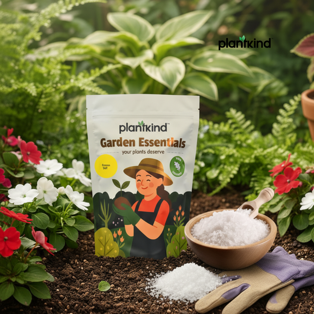 Plantkind Epsom Salt | Natural Magnesium Sulphate Crystals for Garden Soil | Ideal for Flower Pots, Vegetable Beds & Indoor Plants | Supports Healthy Soil Structure