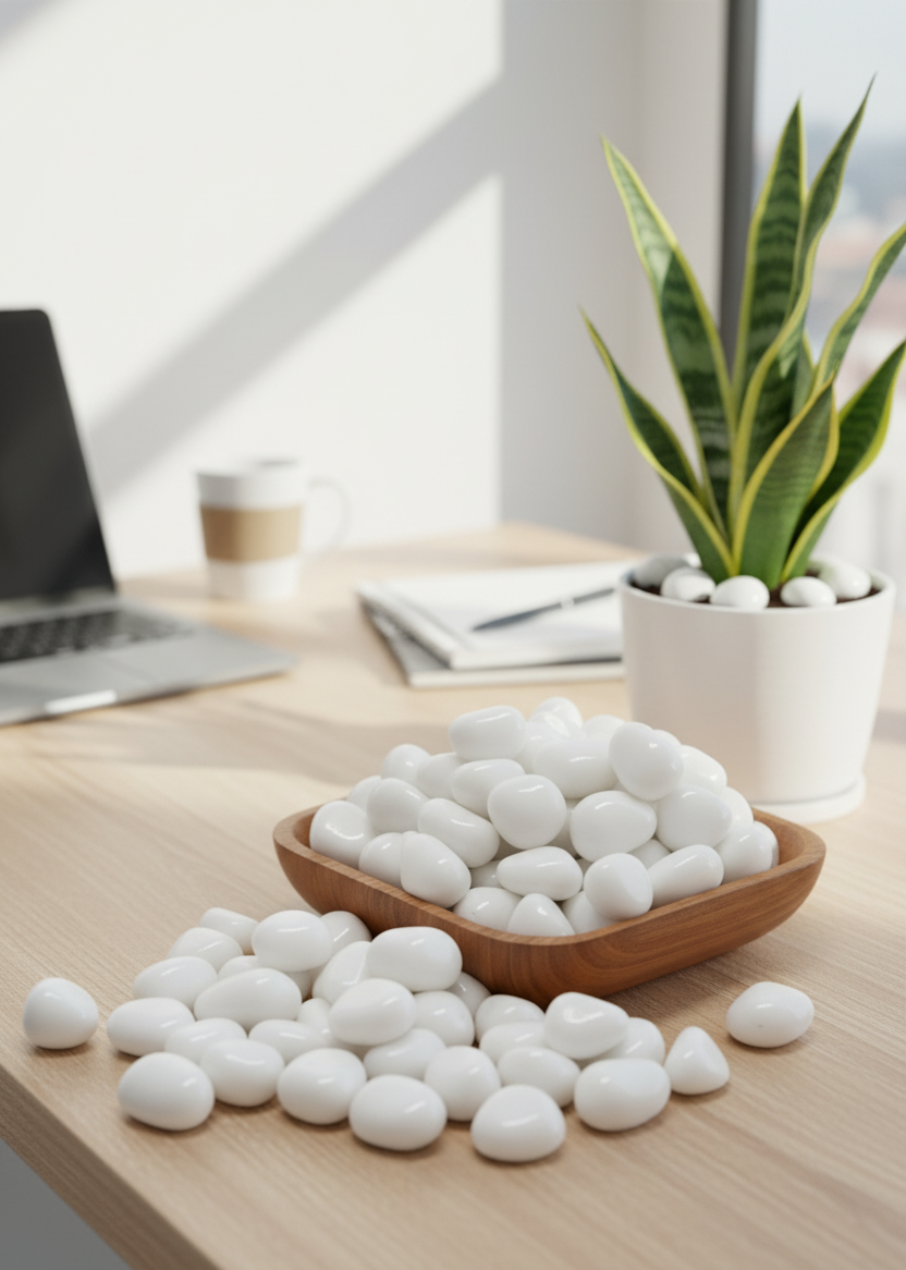 Plantkind Pebbles White 1 kg | Gardening  Decoratives | Pack of 1