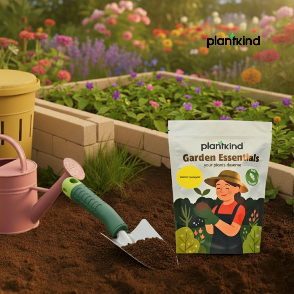 Plantkind Vermicompost | Nutrient-Rich Organic Compost Manure for Plants | Suitable for Home Garden, Pots, and Vegetable Beds | Enhances Soil Structure & Microbial Activity